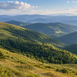 Планински била в Осогово в утринна светлина